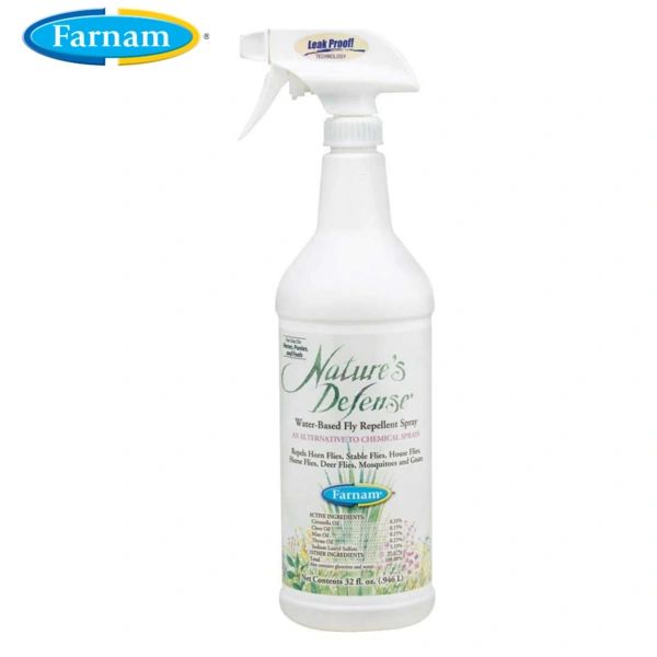 Nature's Defense Water-Based Fly Repellent Spray, 32oz , Each , 12/Case, Farnam 12012