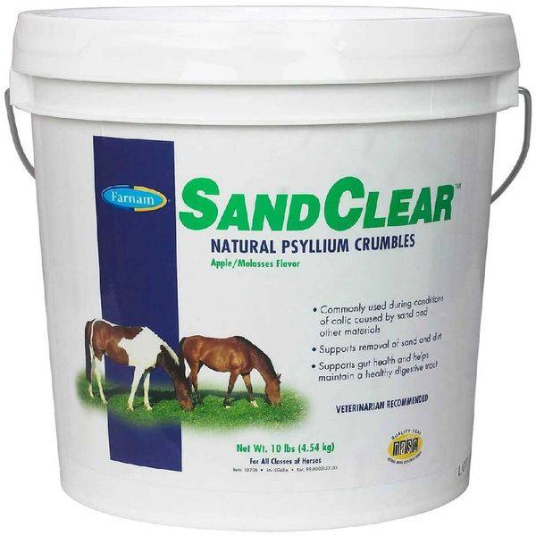 SandClear Natural Psyllium Crumbles, Apple and Molasses Flavor, 20lb , each , Farnam 10220