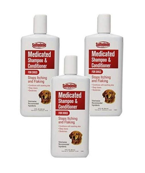 Sulfodene Medicated Shampoo & Conditioner for Dogs , 12 Oz. 6/Pack , Farnam 100546021