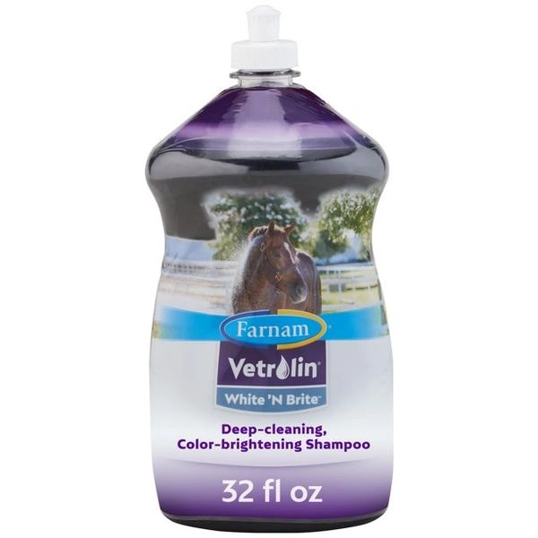 Vetrolin White N Brite Shampoo Concentrated , 32oz , 6/Pack , Farnam 100543890