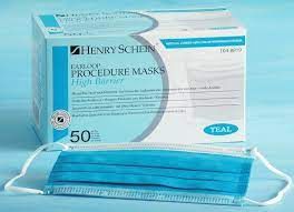 Mask Procedure ASTM Level 1 Pleated Arctic Blue 50/Bx, 6 BX/Case , HS 5700738