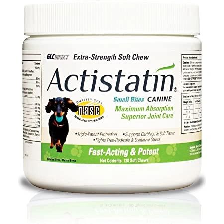 Actistatin Canine Small Bites, Maximum Absorption / Superior Joint Care, 120 Extra Strength Soft Chews , GLC Direct 83847100703