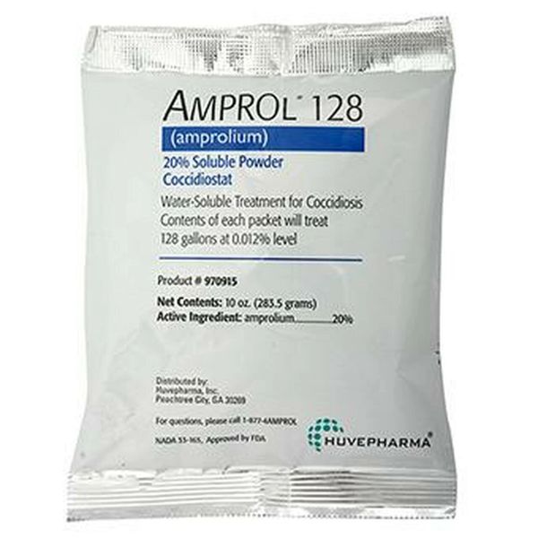 Amprol 128 20% Soluble Powder, 10oz , Each , Huvepharma 970915