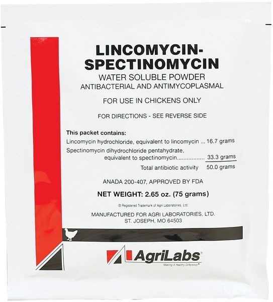 Lincomycin-Spectinomycin Sol Pwd 75gm Packet , Huvepharma 1673-1