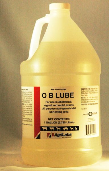 OB Lube, Non-Spermicidal, 1 Gallon , Huvepharma 95