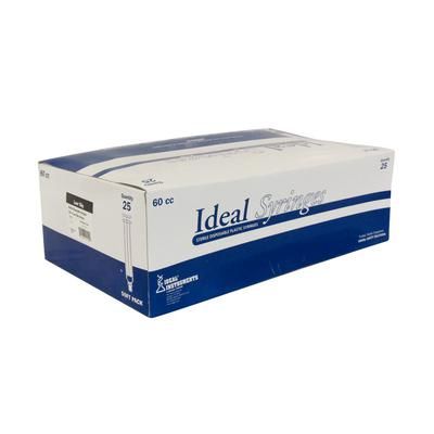 Ideal Syringes 60 cc Luer Slip, Soft Packed, 25/Box , 250/Case , IDEAL INSTRUMENTS 9150