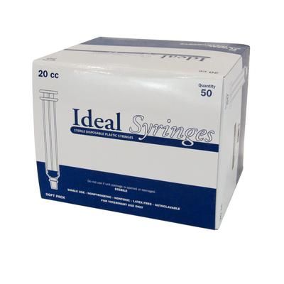 Ideal Syringes 20 cc Luer Lock, Soft Packed, 50/Box , 500/Case ,IDEAL INSTRUMENTS 9173