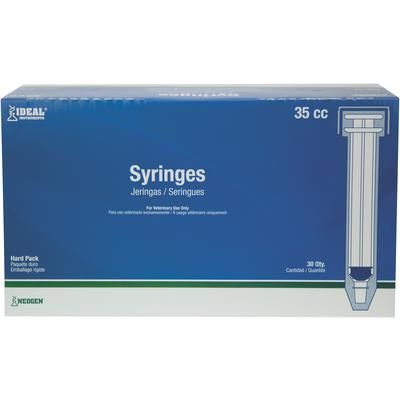 Ideal Disposable Syringes 35 cc, Luer Lock, Hard Packed, 30/Box , 300/Case , NEOGEN 8892