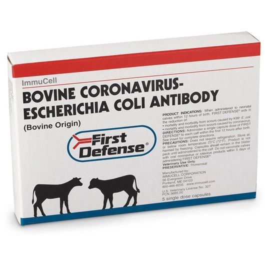 First Defense Bovine Coronavirus-Escherichia Coli Antibody, 5 Boluses , ImmuCell 7503