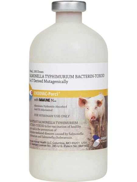 Endovac-Porci with ImmunePlus Salmonella Typhimurium Bacterin Swine Vaccine, 100mL , Immvac Swine