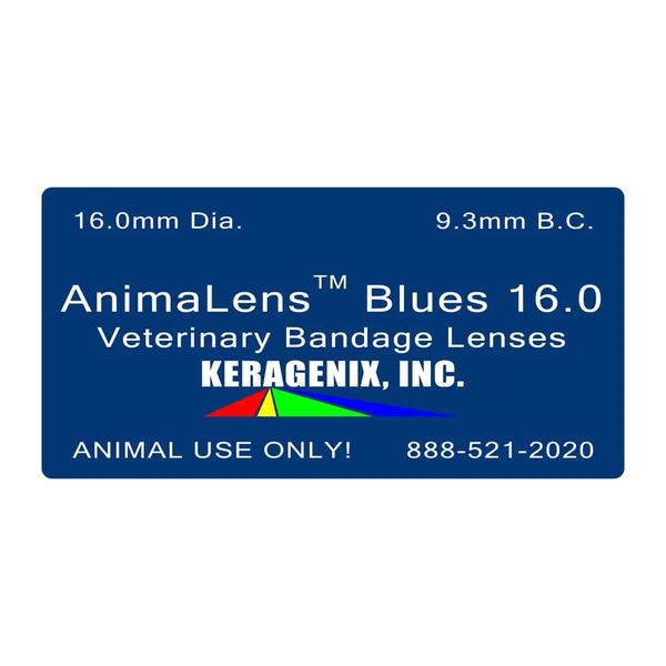 AnimaLens Blues Soft Contact, 16mm x 9.3mm (Tinted Light Blue) , Keragenix LENAB16