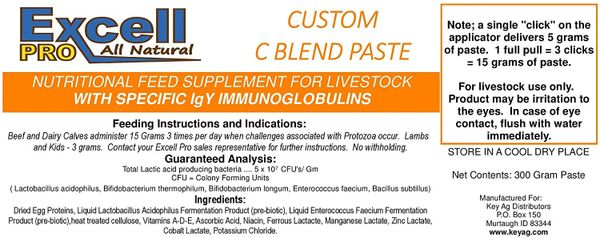 Excell Pro Custom C Blend Paste, 300mL, Each , 12/Case , KeyAg C-Blend