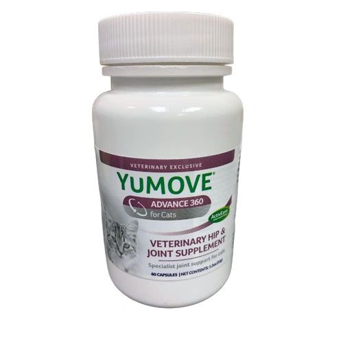 YuMOVE Advance 360 Hip and Joint Supplement for Cats, 60 Capsules , Lintbells 69026