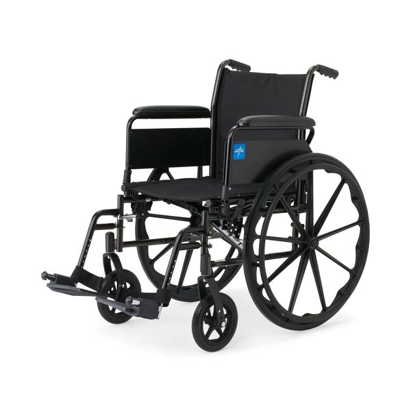 K3 Guardian 16" Wide Wheelchair with Full-Length Arms and Swing-Away Footrests , Medline K3166N14S