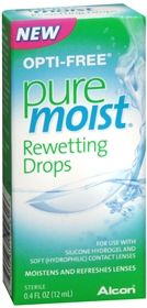 Contact Lens Rewetting Drops Opti-Free® Pure Moist® 12 mL Drop , Alcon 00065019231