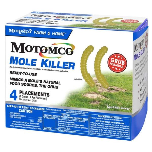 Mole Killer, Grub Formula 0.7oz , 96/Case , Motomco 34360