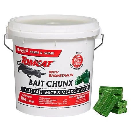 Tomcat with Bromethalin Bait Chunx, 4lb , Motomco 22244