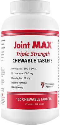 Joint Max Triple Strength Chewable Tablets for Dogs, 120 Count , 5 /Pack , Pet Health JMAXTS120