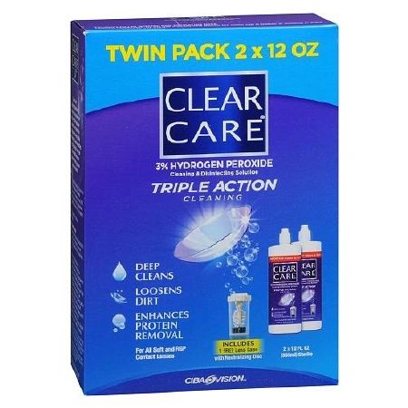 Contact Lens Solution Clear Care® 12 oz. Liquid , 2/Box , Alcon 04711360902