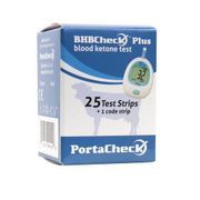 BHBCheck Plus Blood Ketone Test Strips, 25 Count , Portacheck HD025