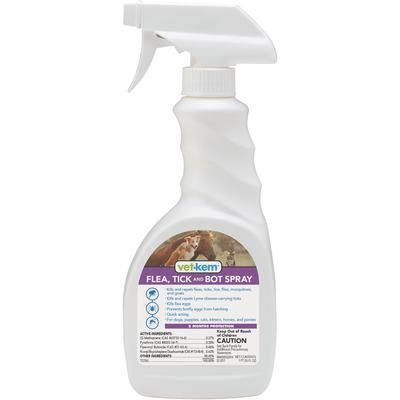 Vet-Kem Flea, Tick & Bot Spray 16 oz , Each , 12/Case , PRN 100527066