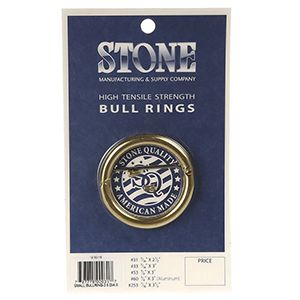 Brass Bull Ring, Small, 5/16" x 2.5" , Each , Stone 31