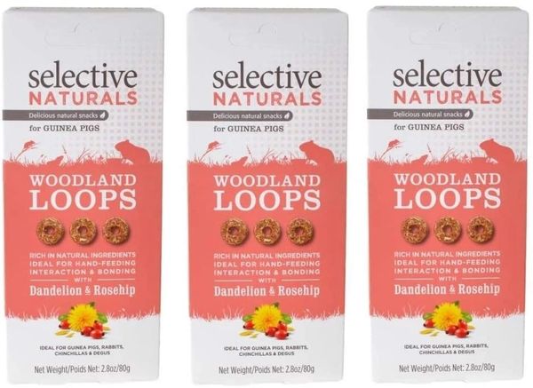 Selective Naturals Woodland Loops for Guinea Pigs, 2.8oz , 6/Case, Supreme Petfoods 8262