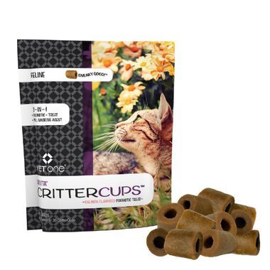 Advita CritterCups Probiotic Treat and Pill Masking Agent for Cats, Salmon Flavor, 30 Count , Each Pack , 10 Pack/Case , Vetone MWI-105