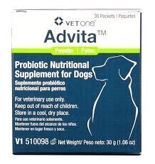 Advita Probiotic Powder Nutritional Supplement for Dogs, 1gm ,Each , 12/Case, Vetone MWI910