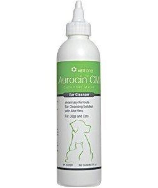 Aurocin CM Ear Cleanser Cucumber Melon Scent, 8oz , Each ,Vetone FNOTI003008MW