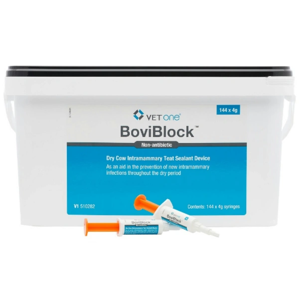 BoviBlock Dry Cow Intramammary Teat Sealant Device, Non-Antibiotic, 4gm , 144/Pack , Vetone 6315322684