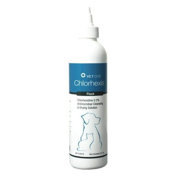 Chlorhexis Flush Antimicrobial Cleansing and Drying Solution, 8oz , Each , 12/Case , Vetone FNCHL001008MW