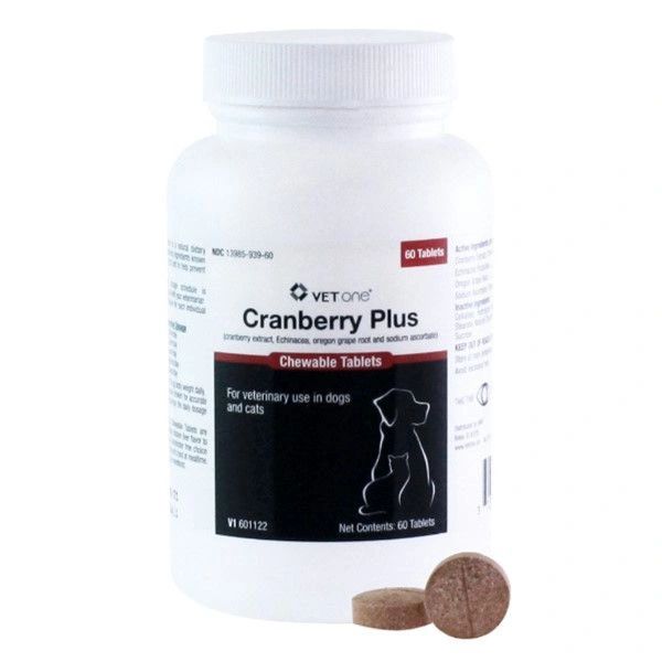 Cranberry Plus Chewable Tablets, 60 Count , Each , 12/Case , Vetone 210060