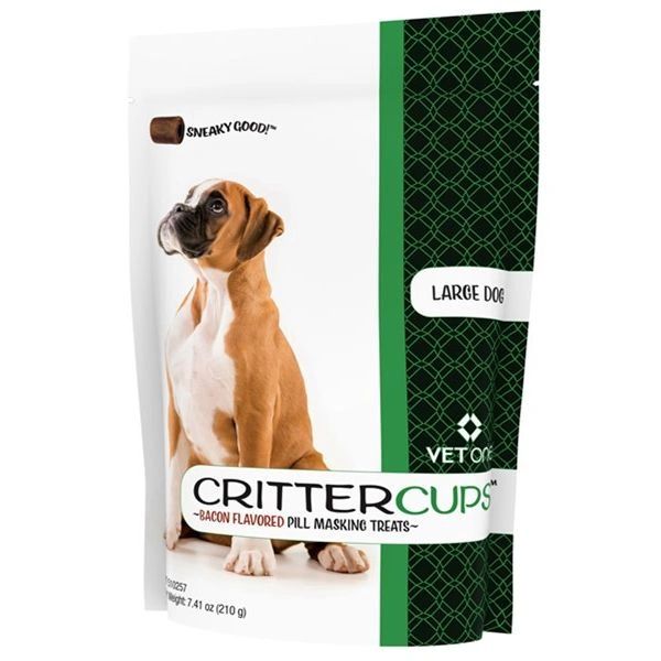 CritterCups Pill Masking Treats for Large Dogs, Bacon Flavor, 7.41oz , Each , 10/Case , Vetone MWI-971