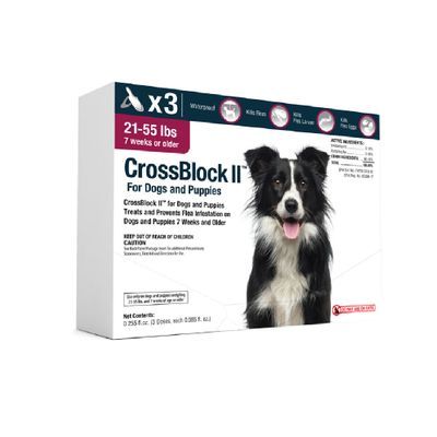 CrossBlock II for Dogs and Puppies 21 to 55 Pounds, Red Label (3 Dose x 12) , Vetone D93150C