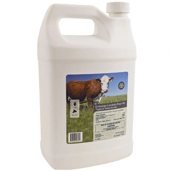 Embargo Lambda Pour-On Topical Insecticide, 1 Gallon , each , Vetone 84540005