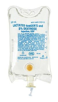 Caloric Agent Dextrose / Lactated Ringer's Solution 5% Intravenous IV Solution Flexible Bag 500 mL , Each , Hospira 792903