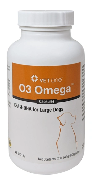 O3 Omega Capsules, EPA and DHA for Large Dogs, 250 Count , Each, Vetone 510132