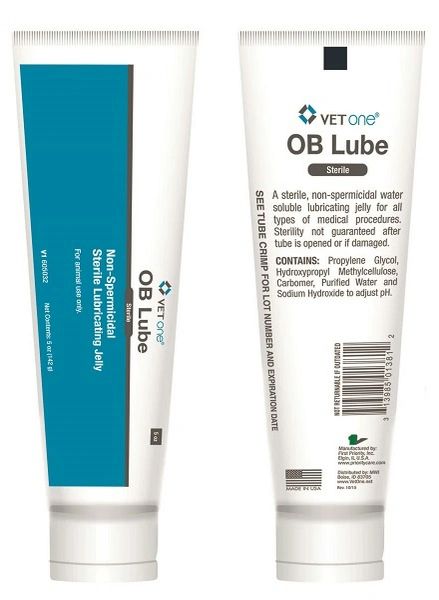 OB Lube, Non-Spermicidal, Sterile, 5oz , 72/Case, Vetone 605032