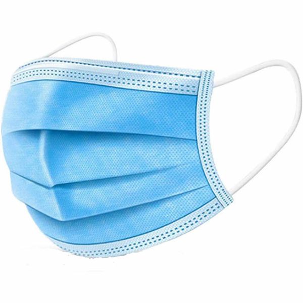 Ear Loop Face Masks , 3 Ply , Blue , 50/Box