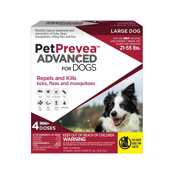 PetPrevea Advanced for Large Dogs 21 to 55 Pounds, Red Label (4 Dose x 4) , Vetone 620132