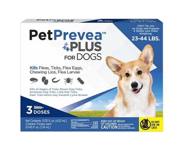 PetPrevea Plus for Dogs 23 to 44 Pounds, Blue Label (3 Dose x 6) , Vetone 620121