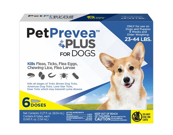 PetPrevea Plus for Dogs 23 to 44 Pounds, Blue Label (6 Dose x 3) , Vetone 620126