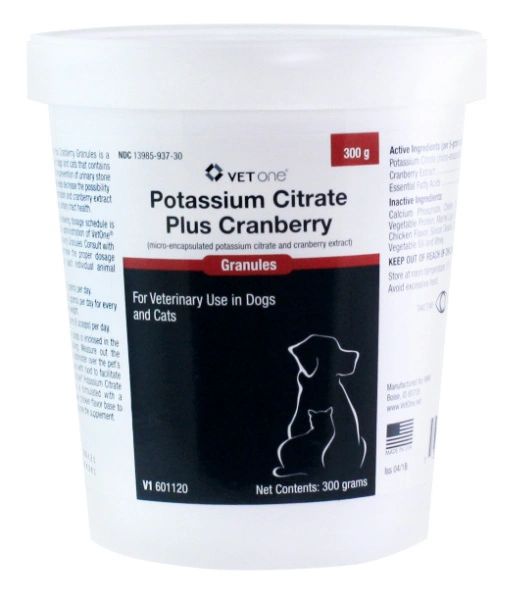 Potassium Citrate Plus Cranberry Granules, 300 gm , Vetone 601120