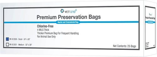 Premium Cadaver Bags, Black, 24" x 30" , 25/Box , Vetone 612030