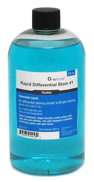 Rapid Differential Stain #1, Fixative, 500mL , Vetone 604041