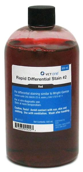 Rapid Differential Stain #2, Red, 500mL , Vetone 605041