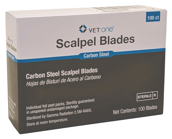 Scalpel Blades, Carbon Steel, #11 , 100/Pack , Vetone 601200