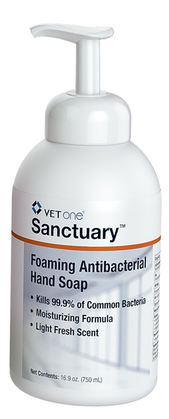 Sanctuary Foaming Antibacterial Hand Soap, 16.9oz , 6/Case , Vetone 500216