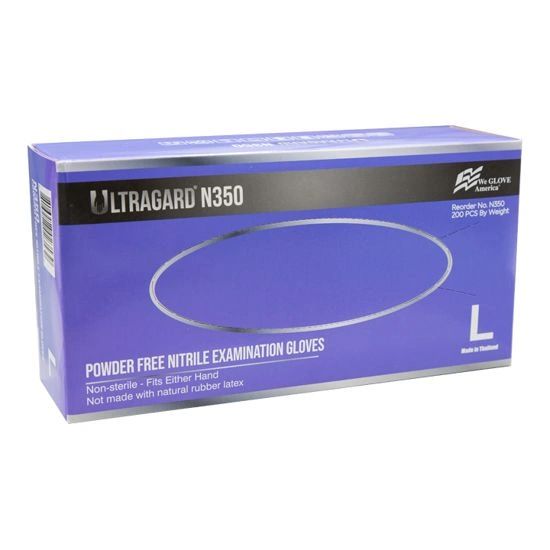 200ct Ultragard 4 mil Powder Free nitrile exam gloves, violet , Size X-Small , 200/Box , 10 Box/Case , N350-XS